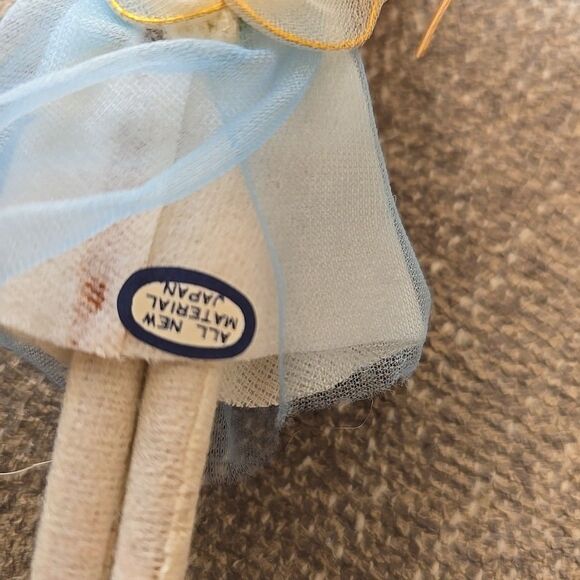 MCM Blue Christmas Pixie Knee Hugger Flying Angel Ornament Tulle Mod 60s 50s - Picture 4 of 6